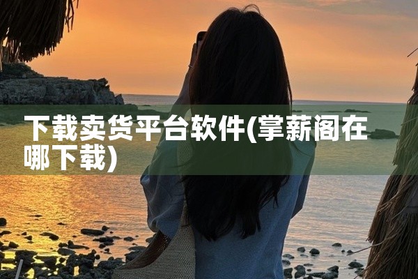 下载卖货平台软件
